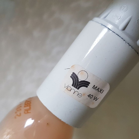 Image 1 of Lampes de table vintage à œuf de la Verrerie de Vianne, années 1980, lot de 3