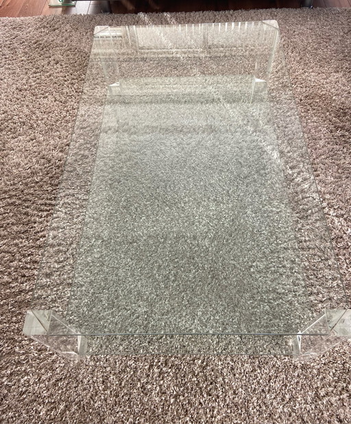 Glass design coffee table