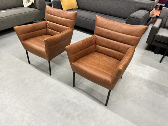 Image 1 of 2 Label Van den Berg Cocoon Armchairs brown leather