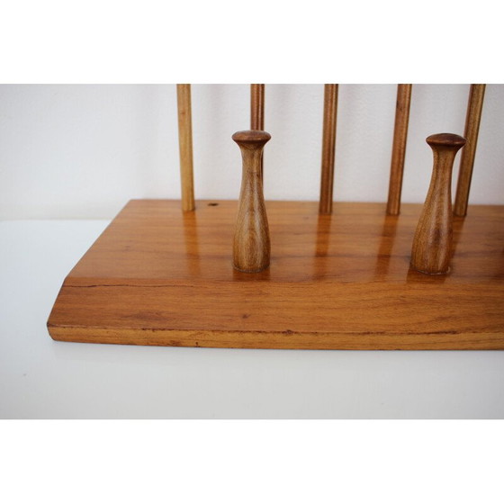 Image 1 of Vintage wooden wall coat rack for Uluv Krasna Jizba, Czechoslovakia 1960