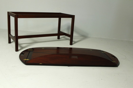 Image 1 of Oval Butlers Tray On Stand, England, 1970S