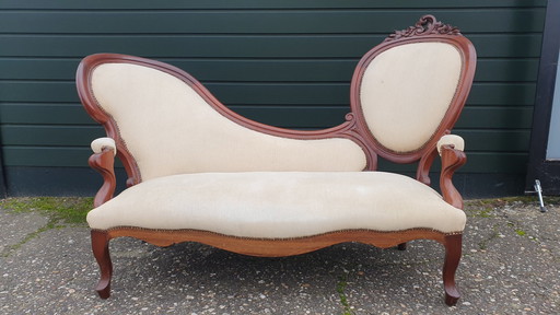 Antique Biedermeier Louis Baroque Bench