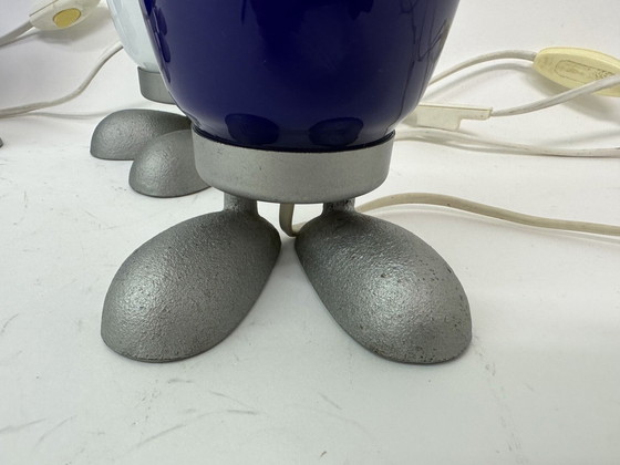 Image 1 of 2x Postmodern IKEA 1990’s Egg Fjorton Lamps by Tatsuo Konno