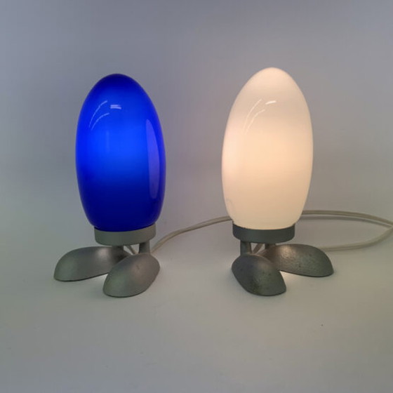 Image 1 of 2x lampes postmodernes IKEA 1990's Egg Fjorton par Tatsuo Konno