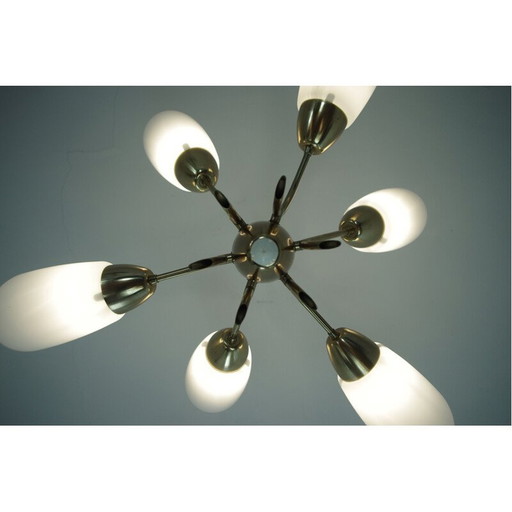 Vintage chandelier in shape of flower 1980