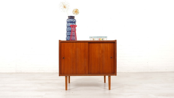 Image 1 of Vintage Cabinet With Sliding Doors | Ps System | Audio Furniture | Teak | 80 Cm