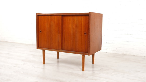 Image 1 of Vintage Cabinet With Sliding Doors | Ps System | Audio Furniture | Teak | 80 Cm