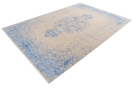 Designer Rug Real Wool With Silk 3,23 X 2,22 No. 12101