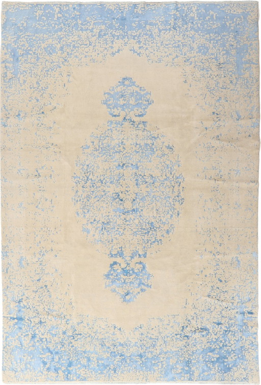 Designer Rug Real Wool With Silk 3,23 X 2,22 No. 12101