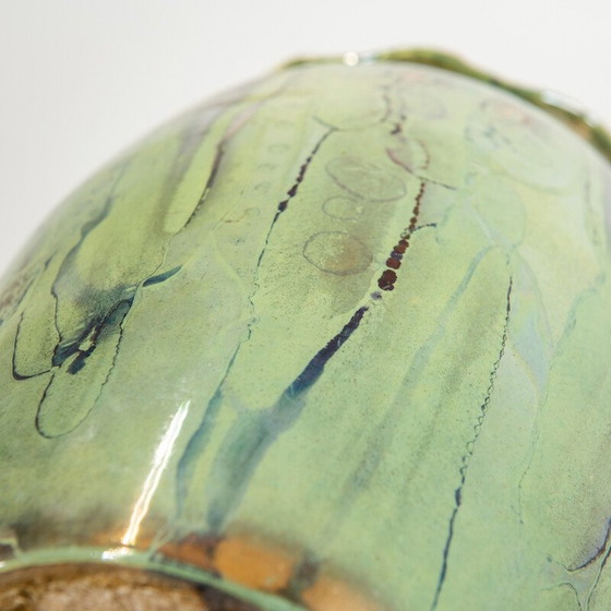 Image 1 of Vintage enameled ceramic pitcher by Louis Auguste Dage, 1950