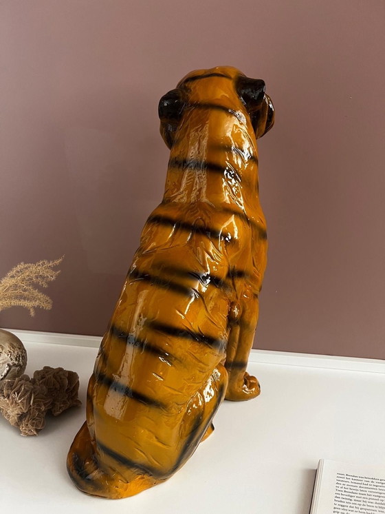 Image 1 of Statue Tiger 50Cm High Painted Composite