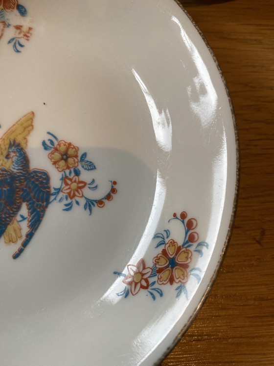 Image 1 of Limoges 5 bowls birds hand painted 18th century