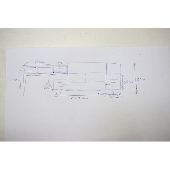 Image 1 of Vintage modular lacquered wood sideboard by Mojmir Pozar for Up Zavody, Czechoslovakia 1960