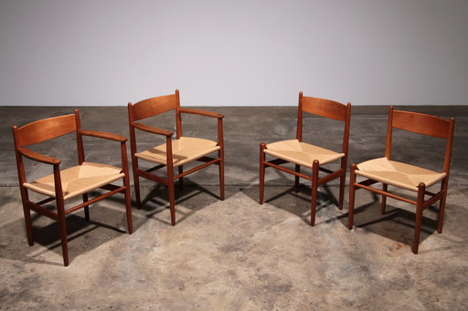 Dining chairs by Hans Wegner for Carl Hansen & Søn, Denmark 2 CH37 and 2 CH36