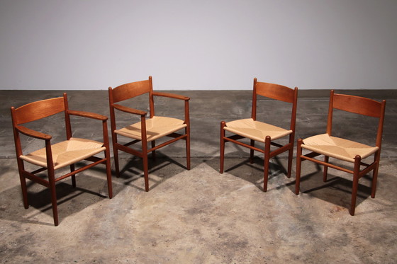 Image 1 of Dining chairs by Hans Wegner for Carl Hansen & Søn, Denmark 2 CH37 and 2 CH36