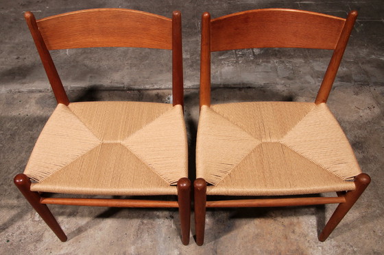 Image 1 of Dining chairs by Hans Wegner for Carl Hansen & Søn, Denmark 2 CH37 and 2 CH36