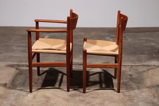 Image 1 of Dining chairs by Hans Wegner for Carl Hansen & Søn, Denmark 2 CH37 and 2 CH36