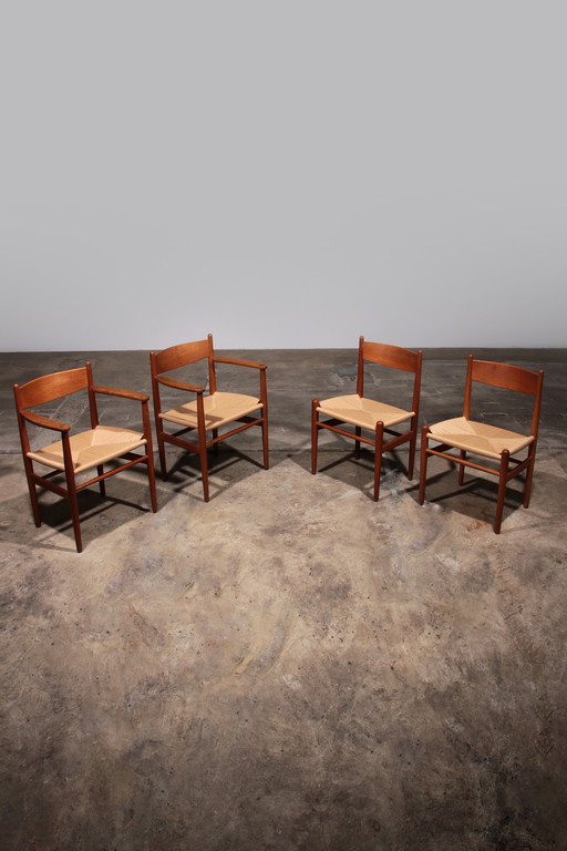 Dining chairs by Hans Wegner for Carl Hansen & Søn, Denmark 2 CH37 and 2 CH36