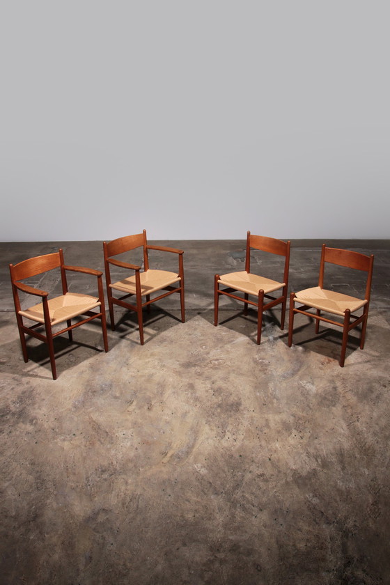 Image 1 of Dining chairs by Hans Wegner for Carl Hansen & Søn, Denmark 2 CH37 and 2 CH36