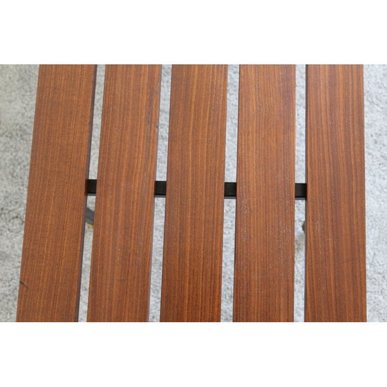 Image 1 of Panca vintage in palissandro e metallo, Italia anni '70