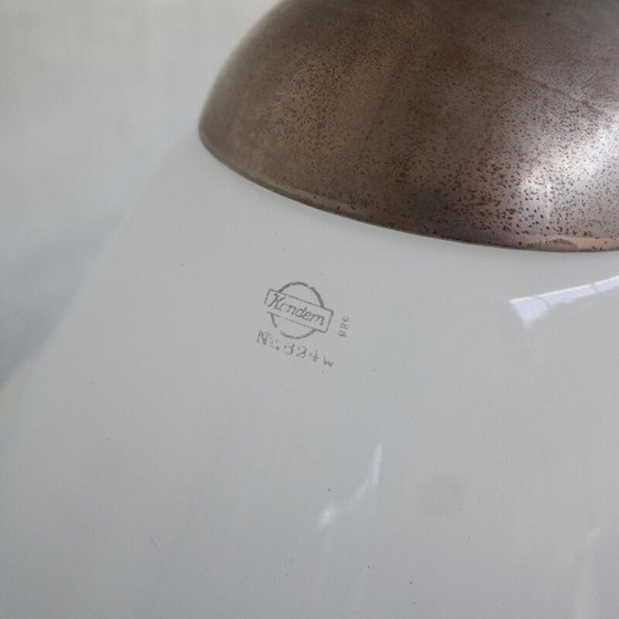 Image 1 of Lampada a sospensione vintage in opalino tedesco di Kandem, anni '30