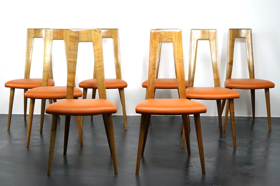 Image 1 of Mid-Century German Dining Chairs by Dettinger, 1950s, Set of 8