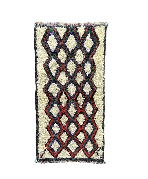 Berber Moroccan Diamond Pattern  Wool Rug 