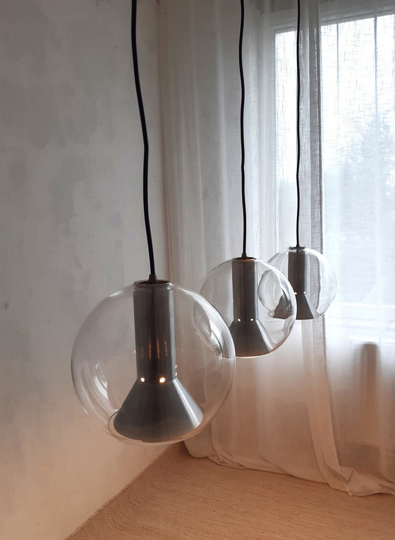 Image 1 of Frank Ligtelijn Raak Globe Pendant Lamp, Mcm Dutch Design Lamp