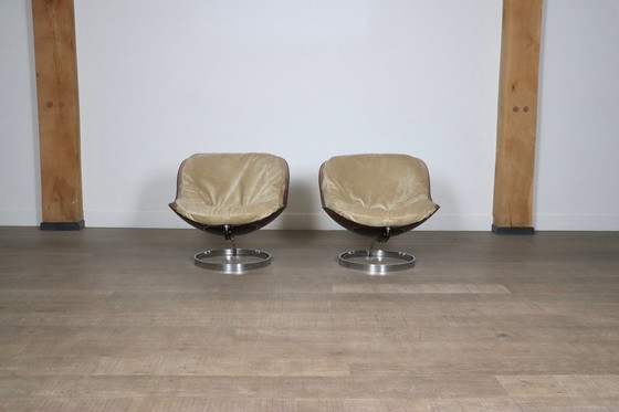 Image 1 of Pair Of Sphere Lounge chairs by Boris Tabacoff for MMM, 1970s