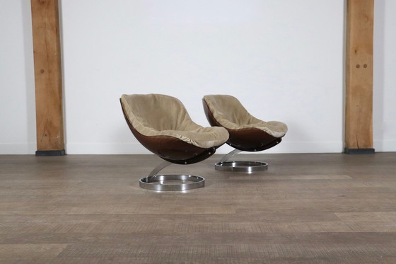 Image 1 of Pair Of Sphere Lounge chairs by Boris Tabacoff for MMM, 1970s