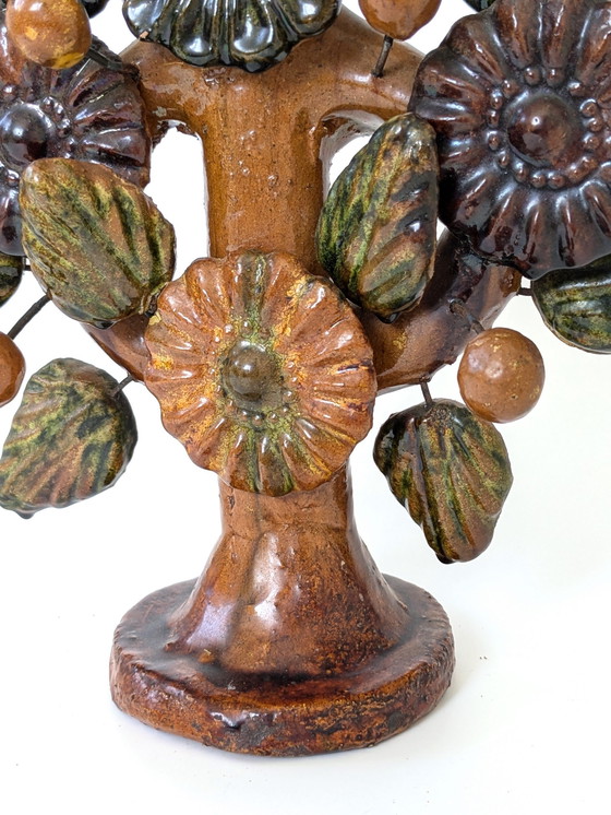 Image 1 of Mexican Folk Art Candelabra | 1970S | Tree Of Life