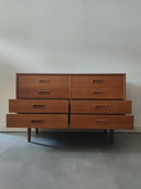 Buffet vintage danois avec 8( !) tiroirs en teck