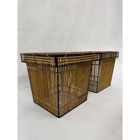 Image 1 of Pair of vintage storage baskets by Dirk van Sliedregt for Rohé, Netherlands 1960s