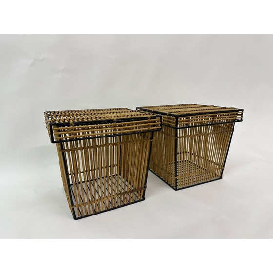 Image 1 of Pair of vintage storage baskets by Dirk van Sliedregt for Rohé, Netherlands 1960s
