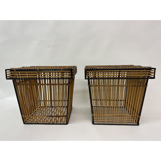 Image 1 of Pair of vintage storage baskets by Dirk van Sliedregt for Rohé, Netherlands 1960s