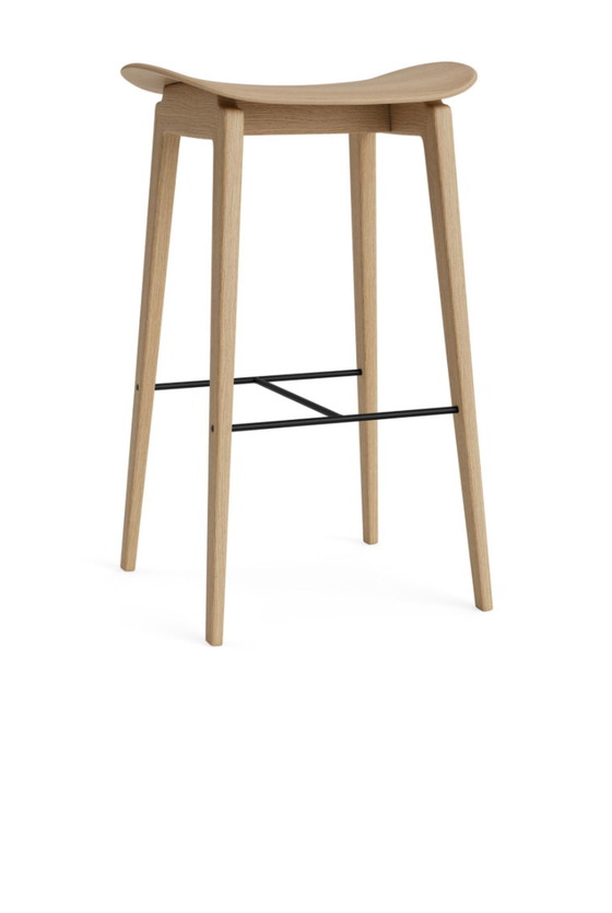 Image 1 of 2x NOR11 stool H65 - oak