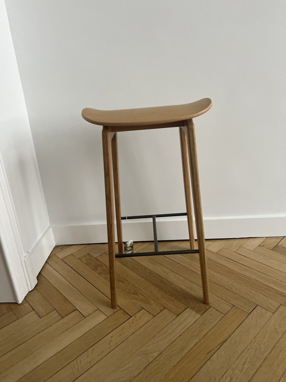 Image 1 of 2x NOR11 stool H65 - oak