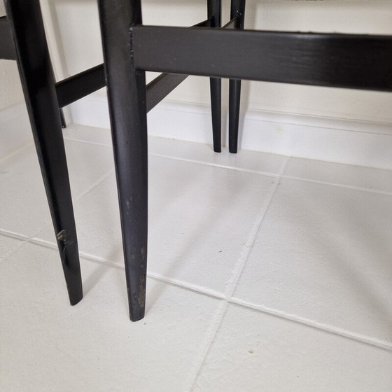 Image 1 of Set of 9 vintage "Superleggera" black chairs by Gio Ponti for Cassina, Italy 1960s