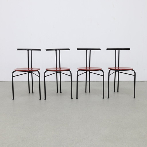 4X Postmodern Dining Chair, 1980S