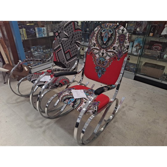 Image 1 of Pair of vintage Italian rocking chairs by Maison Jansen, 1970s