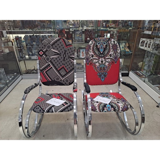 Image 1 of Pair of vintage Italian rocking chairs by Maison Jansen, 1970s