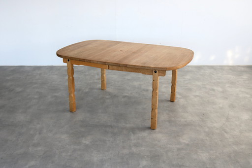 Brutalist Extendable Kjaernulf Dining Table