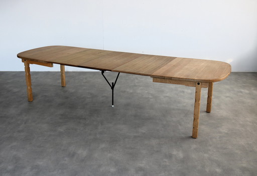 Brutalist Extendable Kjaernulf Dining Table