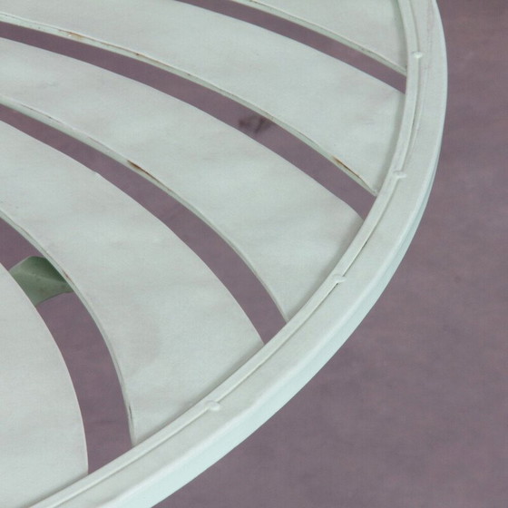 Image 1 of Vintage round metal folding garden table, 1990