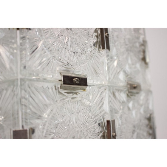 Image 1 of Mid-century square clear glass chandelier by Kamenicky Senov, 1960s