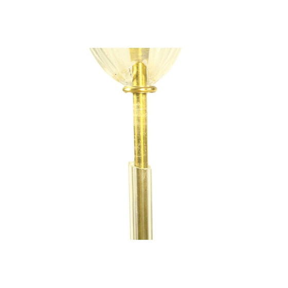 Image 1 of Vintage brass and crystal glass pendant light by Carl Fagerlund for Orrefors, 1960