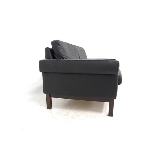 Image 1 of Divano vintage scandinavo in pelle a 2 posti, Svezia 1950