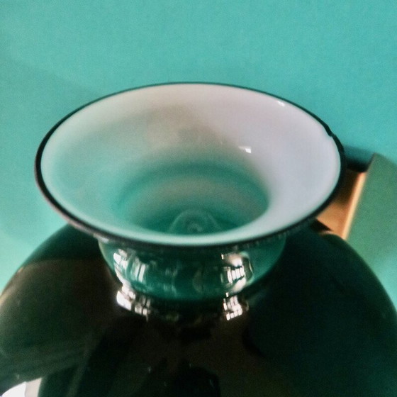 Image 1 of Vintage brushed brass and glass wall lamp Vitrika, Denmark 1980
