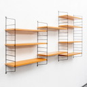 60s wall shelf, beech, black ladders