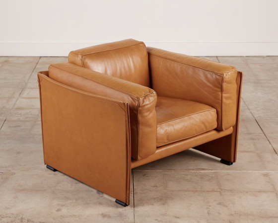 Image 1 of Cassina Leather lounge chair by Mario Bellini